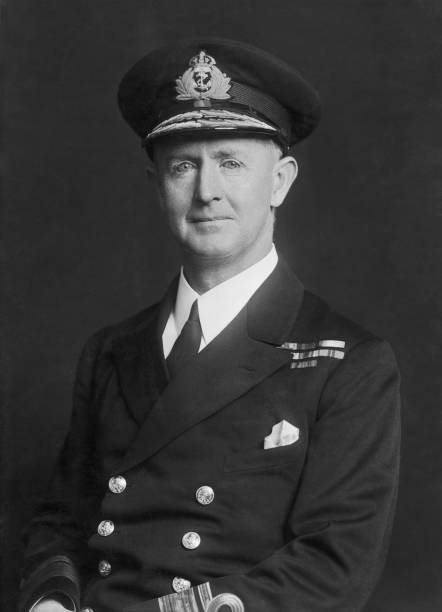 British Admiral Andrew Browne Cunningham, 1st Viscount Cunningham of Hyndhope , Commander-in-Chief of the Mediterranean Fleet during World War II,...