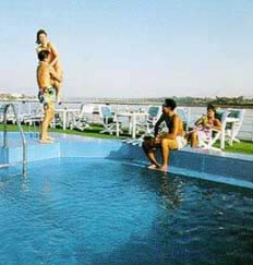 The Swimming Pool on one of the Movenpick Nile Cruise Boats